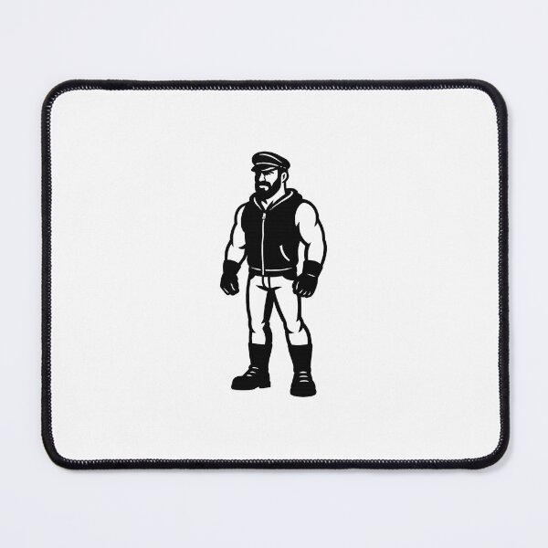 Item preview, Leather Daddy in Jeans & Hoodie – Bold Black & White Vector Illustration designed and sold by CheersQueers!.