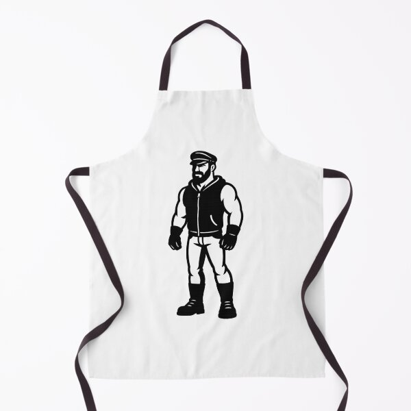 Item preview, Leather Daddy in Jeans & Hoodie – Bold Black & White Vector Illustration designed and sold by CheersQueers!.