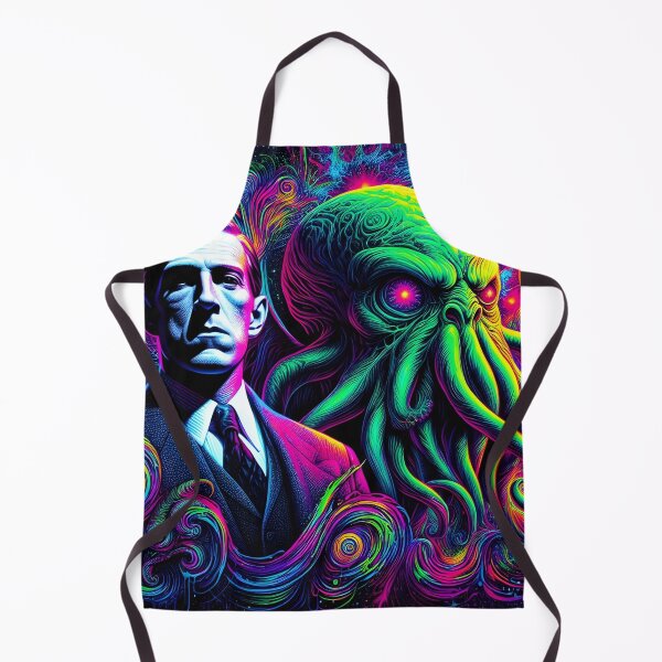 Item preview, H P Lovecraft with Cthulhu designed and sold by CatManDrew.