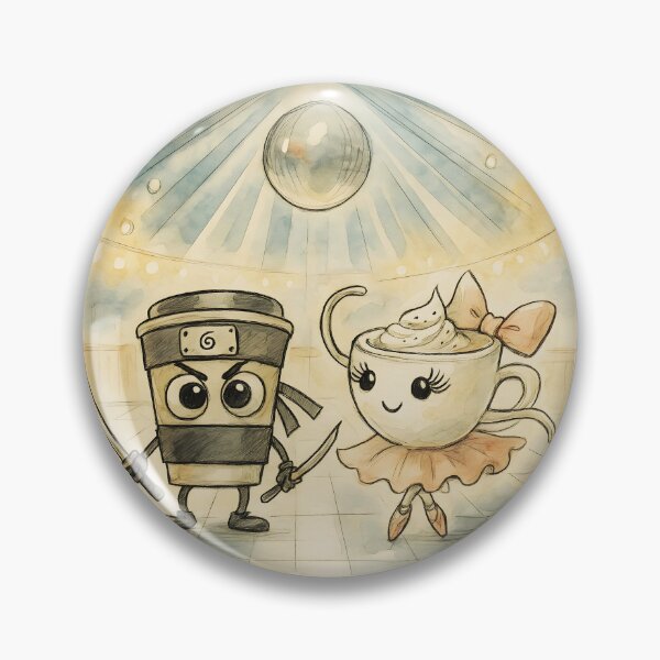 Item preview, Cappuccina and Assassino – Watercolor Disco Showdown form Brainrot Meme World designed and sold by EmeraldeaArt.