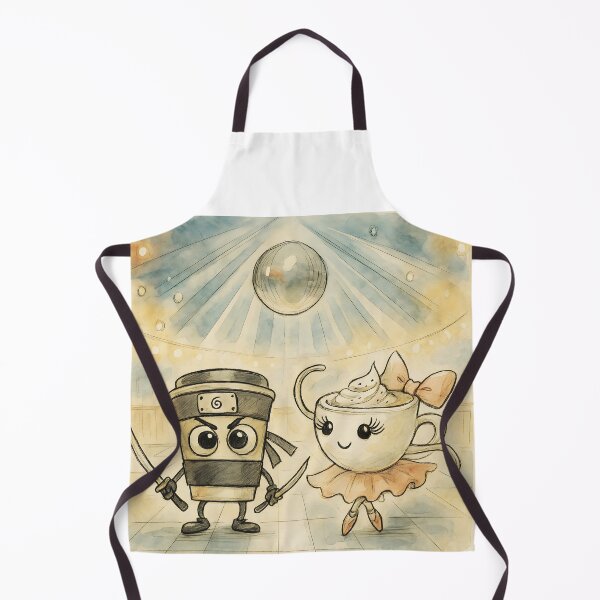 Item preview, Cappuccina and Assassino – Watercolor Disco Showdown form Brainrot Meme World designed and sold by EmeraldeaArt.