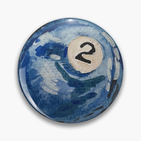 Item preview, blue 2 pool ball  designed and sold by craftqueenlily.