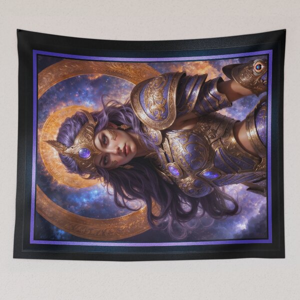 Item preview, The Ethereal Beauty Of The Cosmic Guardian Lyrianne Thais Mesmerizing AI Concept Art by Xzendor7 designed and sold by Xzendor7 Digital Art Creations.