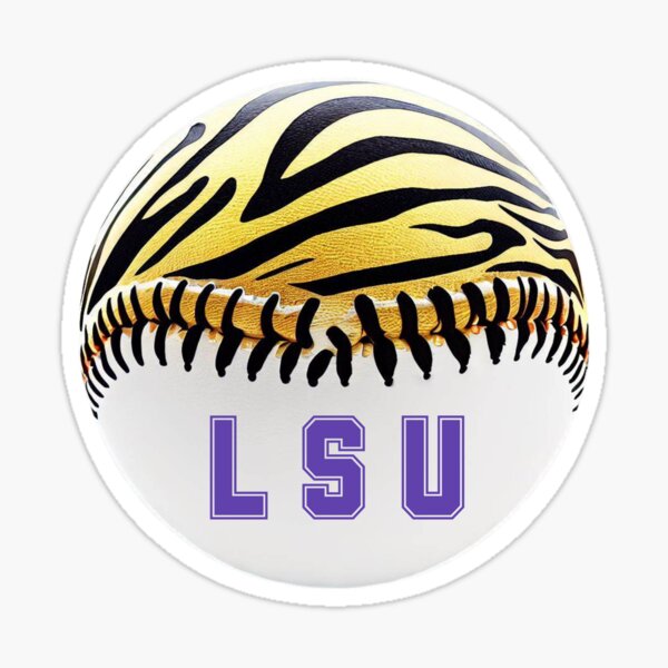 Item preview, LSU Baseball design, Bengal tiger stripe baseball designed and sold by RennaizeCreations.