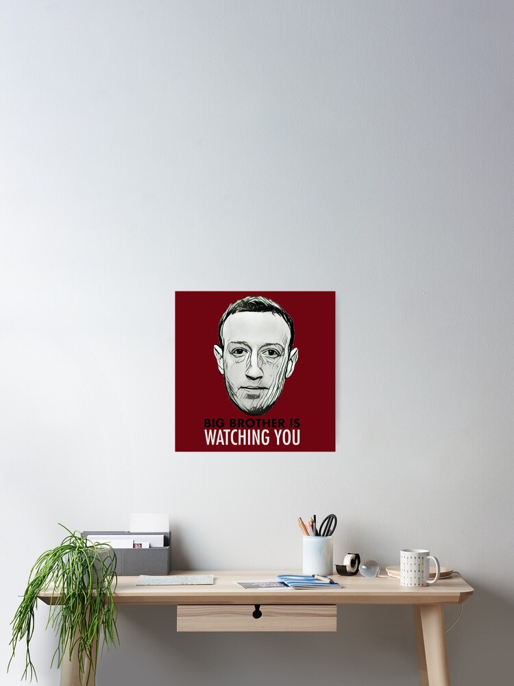 Thumbnail 2 of 3, Poster, The Big Facebook is Watching You designed and sold by Fabrimiro.