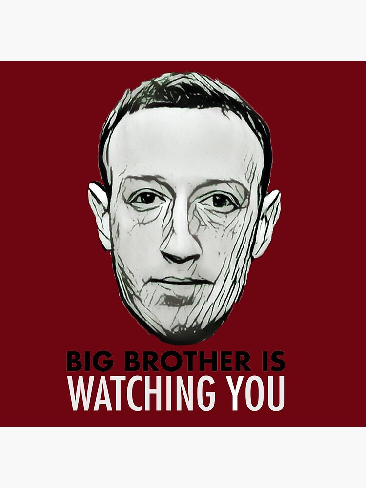 Thumbnail 3 of 3, Poster, The Big Facebook is Watching You designed and sold by Fabrimiro.