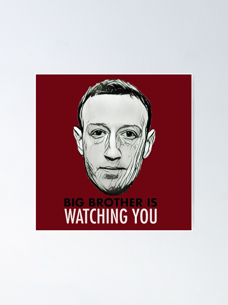 Thumbnail 1 of 3, Poster, The Big Facebook is Watching You designed and sold by Fabrimiro.