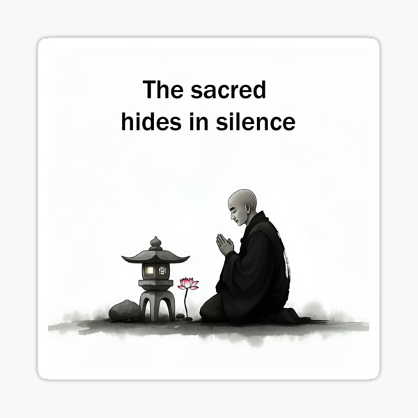 Lotus and Light – Silent Prayer Sticker