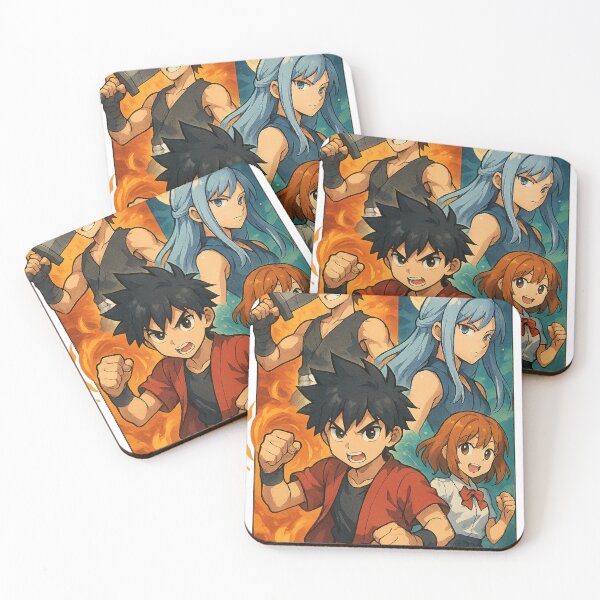 Item preview, Elemental Fighters Anime Poster designed and sold by QuirkWears.