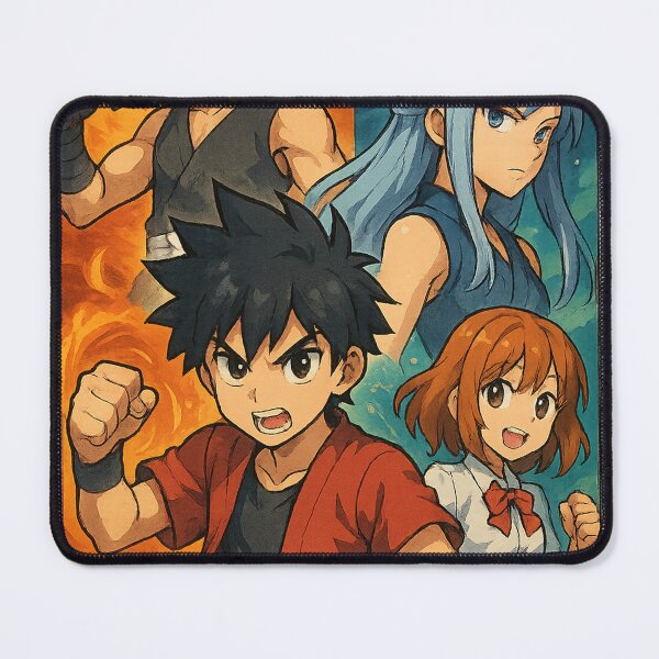 Item preview, Elemental Fighters Anime Poster designed and sold by QuirkWears.