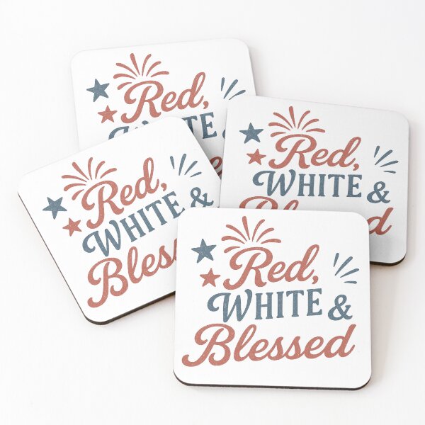 Item preview, Red White and Blessed Americana for the Fourth of July Patriotic Sayings  designed and sold by PaperieJennifer.
