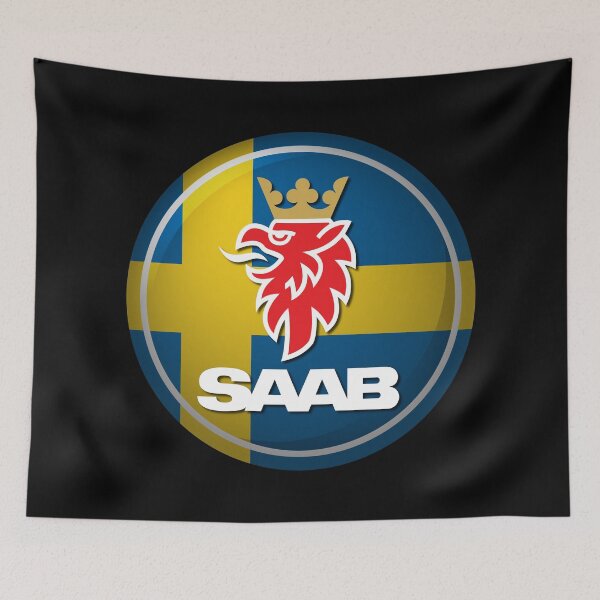 Item preview, Swedish flag SAAB rondel artwork designed and sold by blackdogshop.