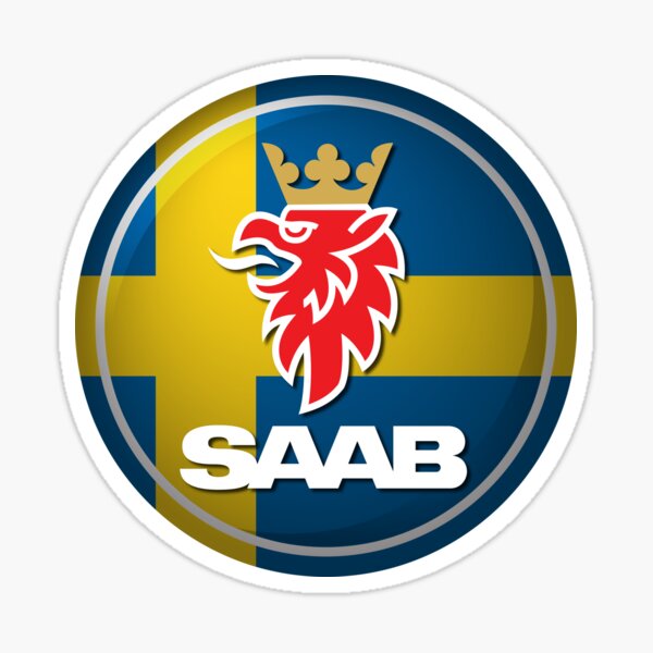Item preview, Swedish flag SAAB rondel artwork designed and sold by blackdogshop.