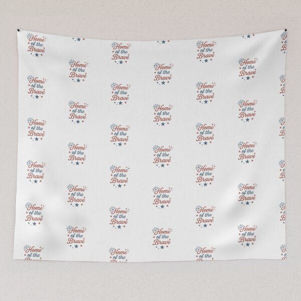 Item preview, Home of the Brave Americana for the Fourth of July Patriotic Sayings  designed and sold by PaperieJennifer.
