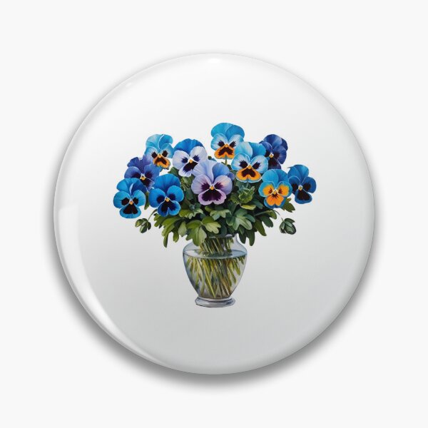 Item preview, Watercolor Blue Pansy Flowers  designed and sold by silviaol.