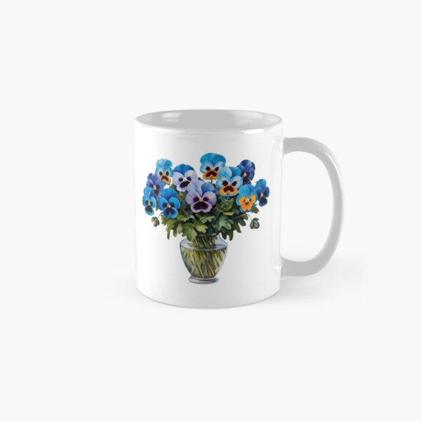 Item preview, Watercolor Blue Pansy Flowers  designed and sold by silviaol.