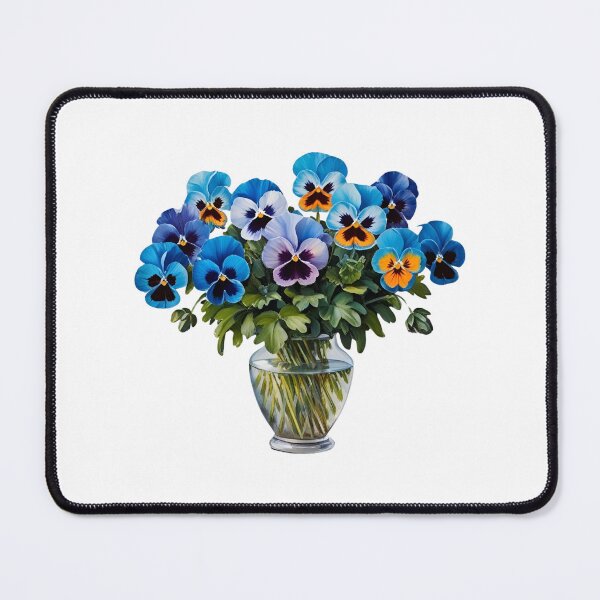 Item preview, Watercolor Blue Pansy Flowers designed and sold by silviaol.