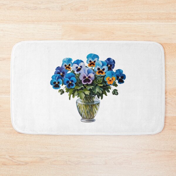 Item preview, Watercolor Blue Pansy Flowers  designed and sold by silviaol.
