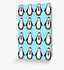 Penguins and tie Greeting Card
