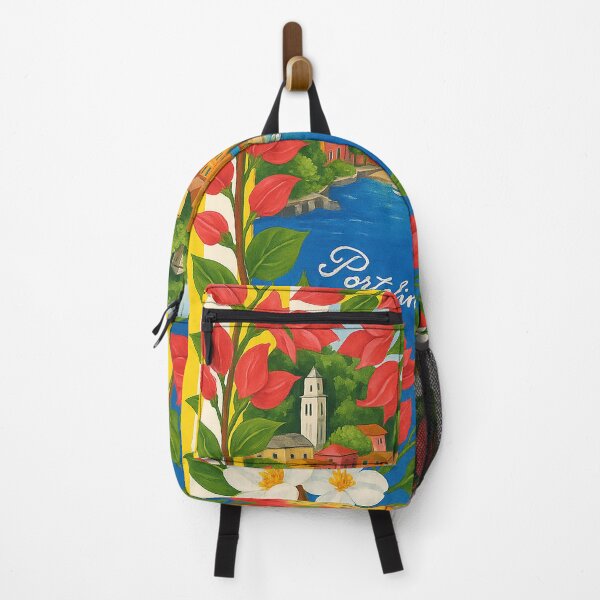 Item preview, Portofino Italy Travel Poster – Colorful Floral Coastal Wall Art Print designed and sold by weirdfishes123.