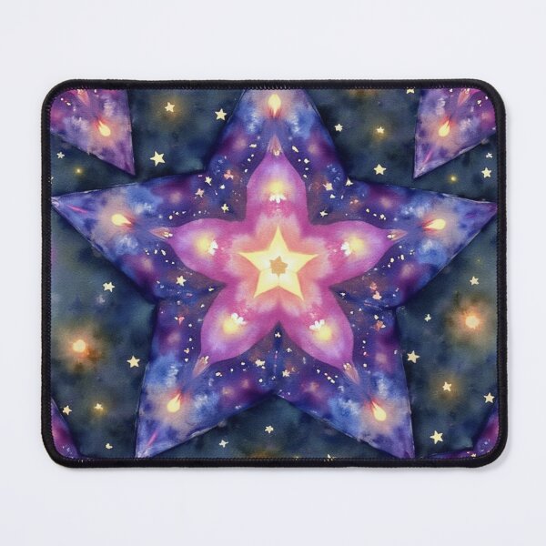 Item preview, Celestial Star Bloom – Watercolor Galaxy Mandala designed and sold by TAB2042.