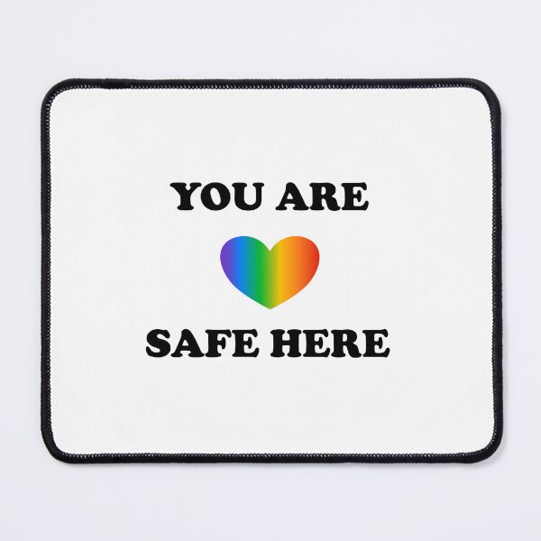 Item preview, You are safe here - rainbow LGBTQ safe space designed and sold by Inspirationmotivation.