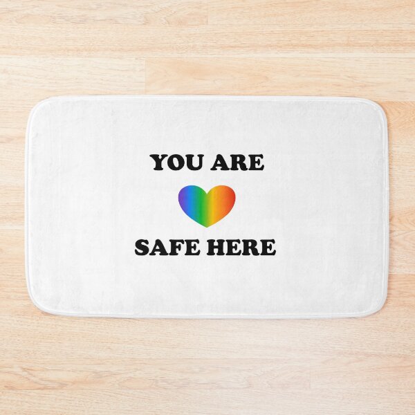 Item preview, You are safe here - rainbow LGBTQ safe space designed and sold by Inspirationmotivation.