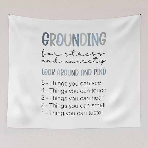 Item preview, Grounding for Stress + Anxiety | Ocean Blue designed and sold by KindToYourMind.