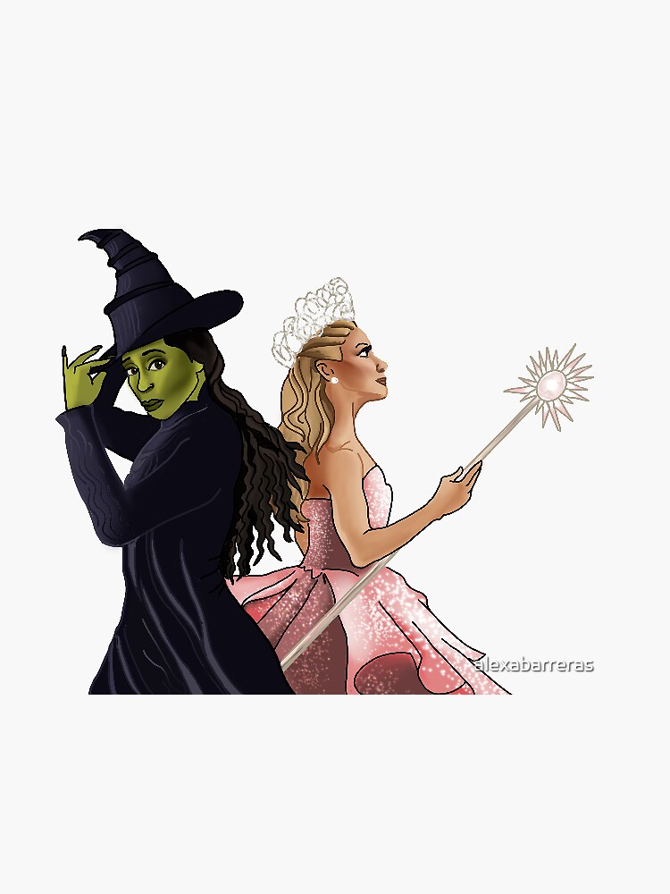 Thumbnail 3 of 3, Sticker, Elphaba and Glinda designed and sold by alexabarreras.