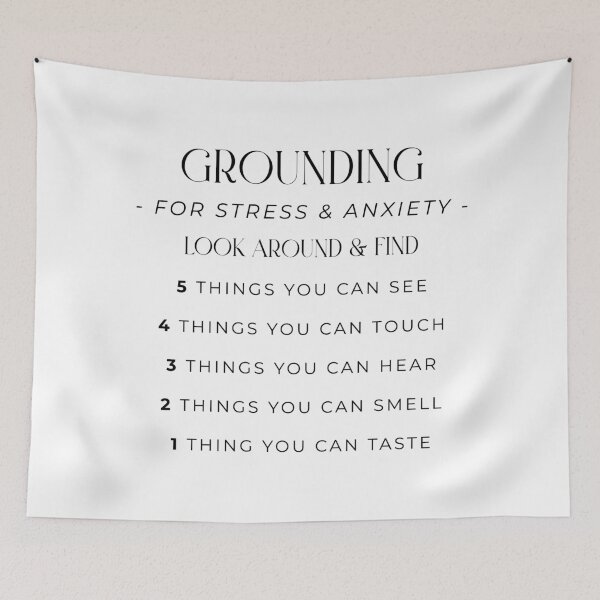 Item preview, Grounding for Stress + Anxiety | White designed and sold by KindToYourMind.