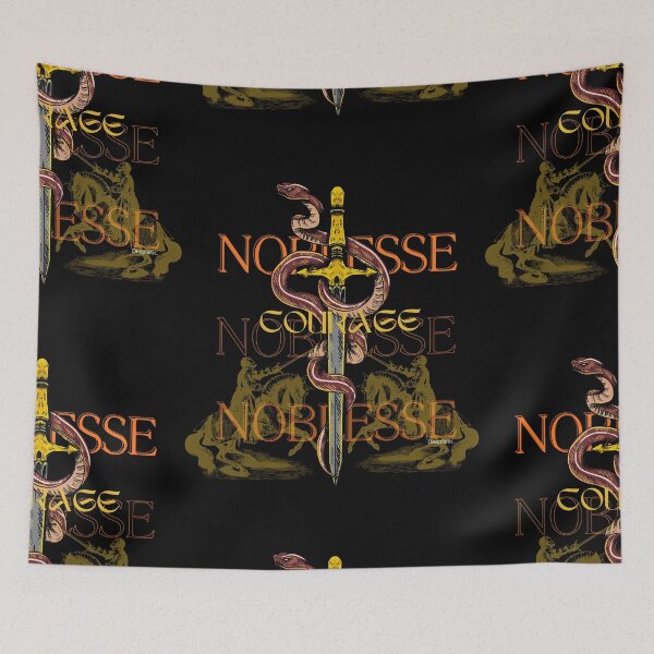 Item preview, Noblesse & Courage – Sword and Serpent Symbolic Design with two faced knights designed and sold by deeplistic.