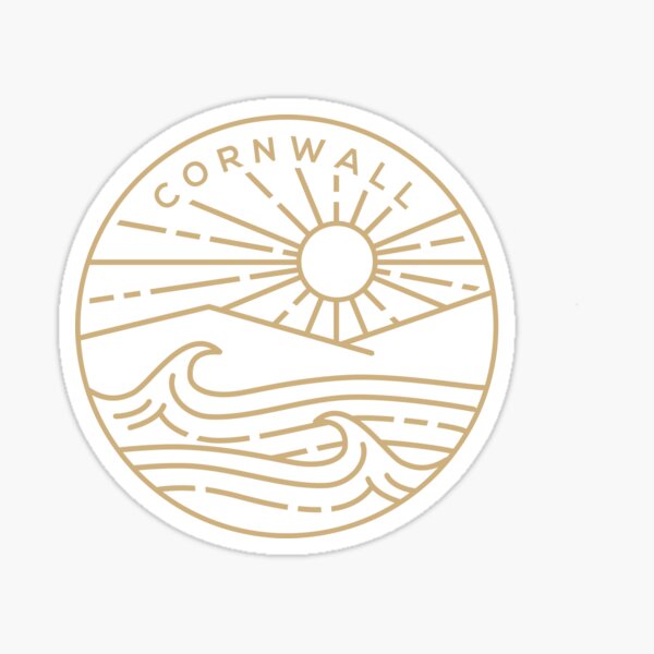 Item preview, Cornwall Beach, South England Emblem - Black designed and sold by typelab.