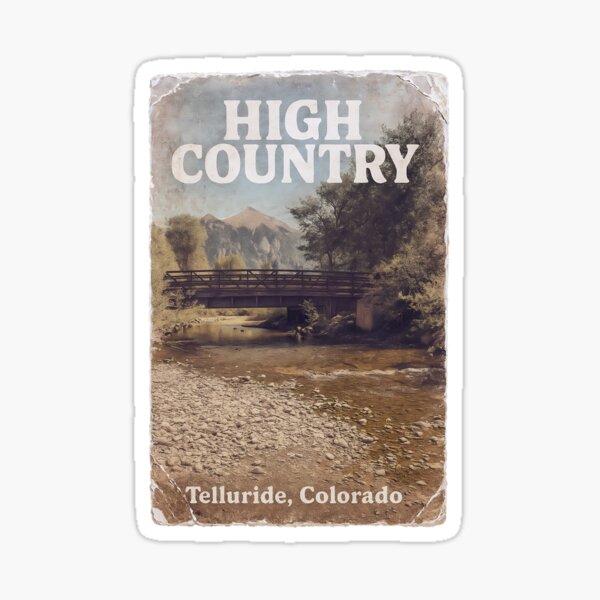 Item preview, Vintage Worn Telluride, Colorado Poster  designed and sold by JRRouse.