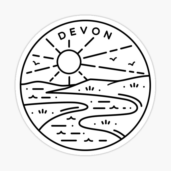 Item preview, Devon, South England Emblem - White designed and sold by typelab.