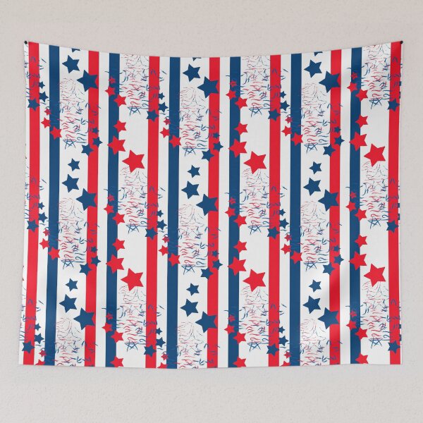 Item preview, Stipes Red White and Blue Stars Seamless Repeat designed and sold by Sharon Schwalbe.