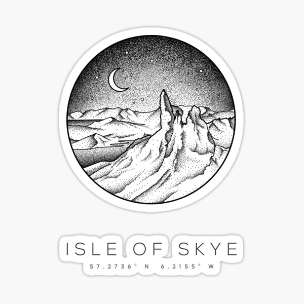 Item preview, Isle of Skye, Scotland Dotwork Art designed and sold by typelab.