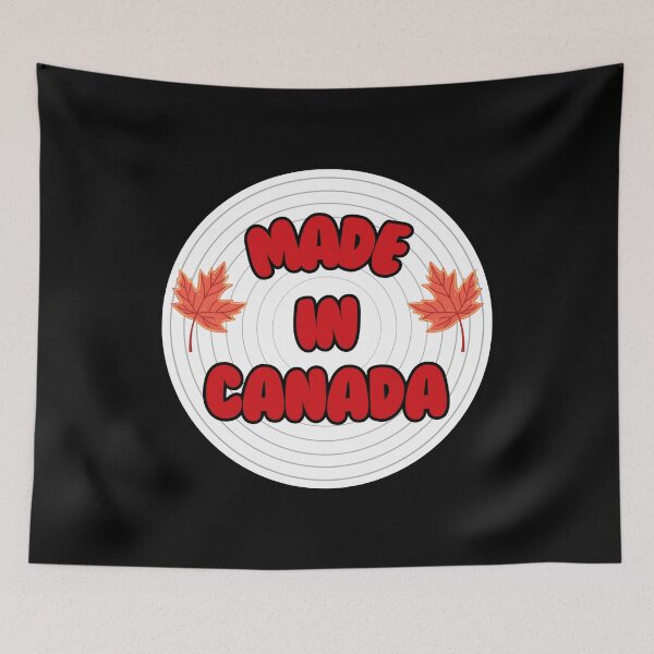 Item preview, Bold “Made in Canada” Badge – Red Leaf Emblem on Concentric White Circle designed and sold by larissa-myrie.