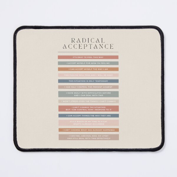 Item preview, Radical Acceptance | Earthy on Sand | Dialectical Behavioural Therapy Poster designed and sold by KindToYourMind.