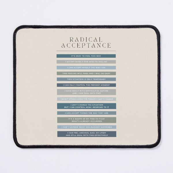 Item preview, Radical Acceptance | Ocean Blue on Sand | Dialectical Behavioural Therapy Poster designed and sold by KindToYourMind.