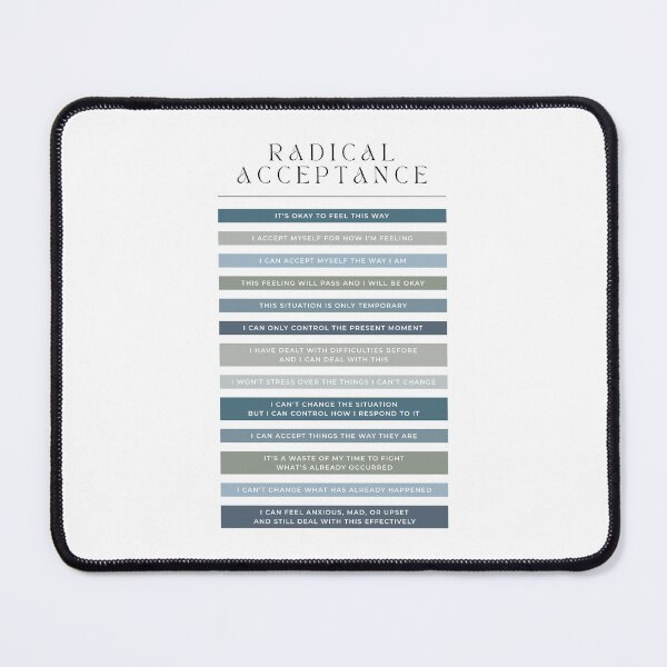 Item preview, Radical Acceptance | Ocean Blue on White | Dialectical Behavioural Therapy Poster designed and sold by KindToYourMind.