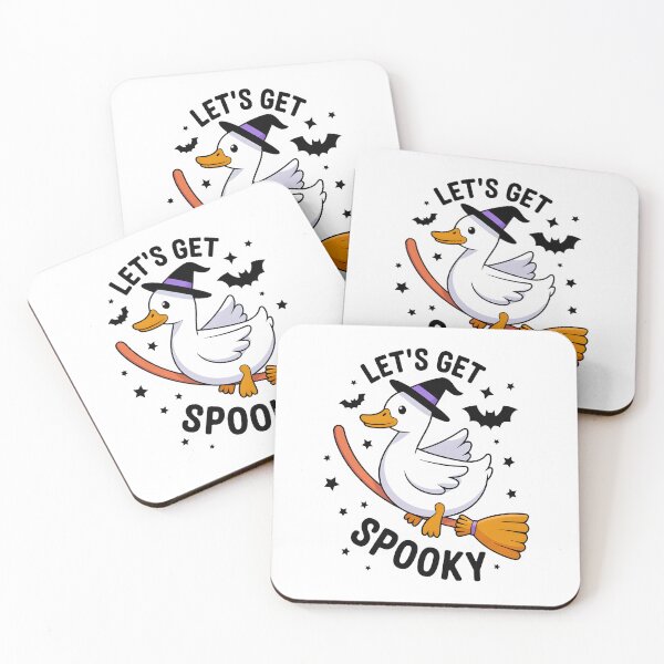 Item preview, Let's Get Spooky – Cute Witch Duck on a Broom Halloween Design designed and sold by Snifferius.