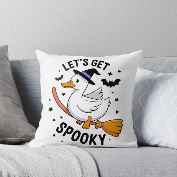 Item preview, Let's Get Spooky – Cute Witch Duck on a Broom Halloween Design designed and sold by Snifferius.