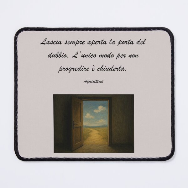 Item preview, La porta del dubbio. - Maglietta e oggetti filosofici - Scritta nera designed and sold by AforistSoul.