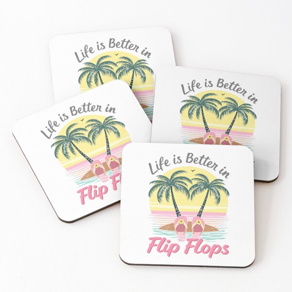 Artikelvorschau, Das Leben ist besser in Flip-Flops Sommer-Strand-Vibes entworfen und verkauft von Adrian Kane.