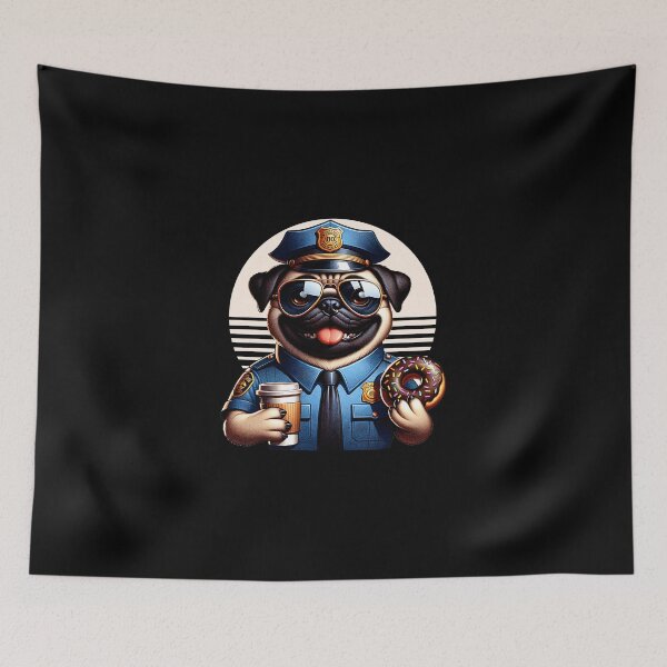 Item preview, Police Pug designed and sold by pikeprints.