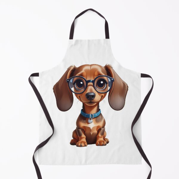 Item preview, dachshund dog with glasses designed and sold by GalynaLB.