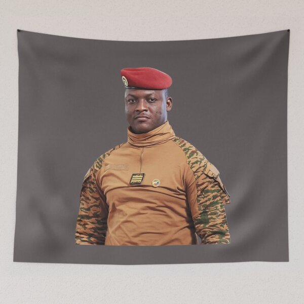 Item preview, President of Burkina Faso Ibrahim Traore in Command designed and sold by ArtistrySky.