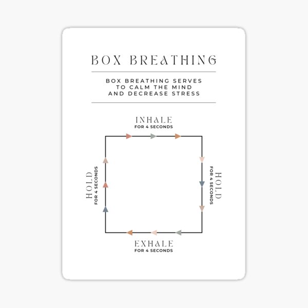 Artikel-Vorschau von Box-Atmung | Erdig auf Weiß | Erdende Atemtechniken für Achtsamkeit und Angstlinderung, designt und verkauft von KindToYourMind.