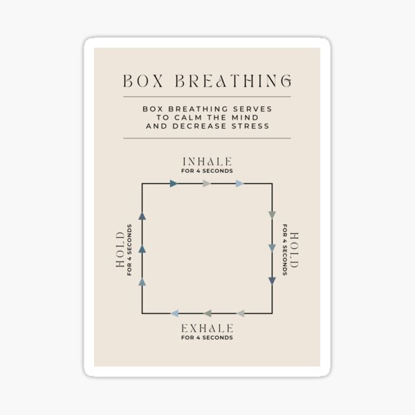 Artikel-Vorschau von Box-Atmung | Ozeanblau auf Sand | Erdende Atemtechniken für Achtsamkeit und Angstlinderung, designt und verkauft von KindToYourMind.