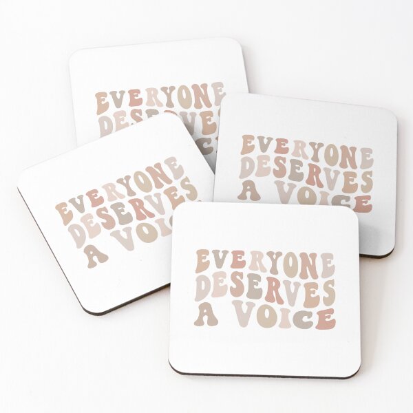 Item preview, Everyone Deserves A Voice | Neutral Beige on White | Speech Therapy Room Decor designed and sold by KindToYourMind.